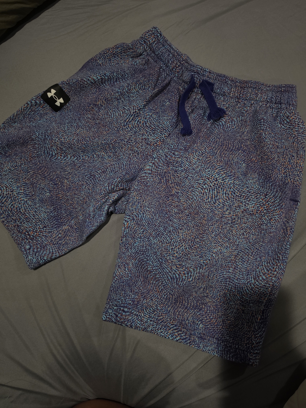 Under Armour Blue Purple Patterned Athletic Shorts